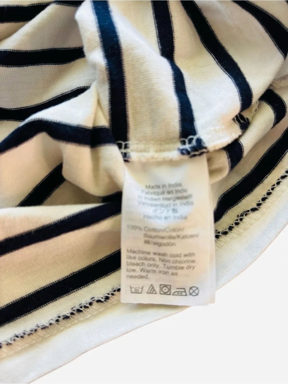 J.Crew Dress Womens M Ivory Blue Striped Nautical Ruffle Short Sleeve Teacher